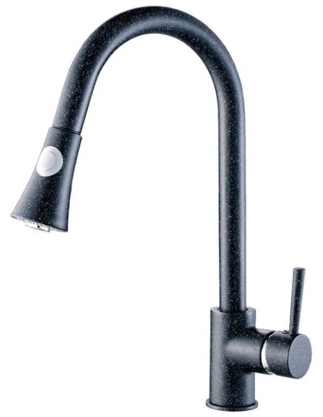 Laveo Daru, kuchynská batéria stojaca h- 410, čierna, LAV-BLD_769D
