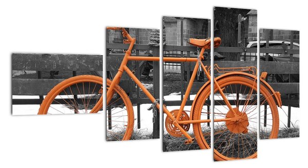 Obraz oranžového kolesá (Obraz 110x60cm)