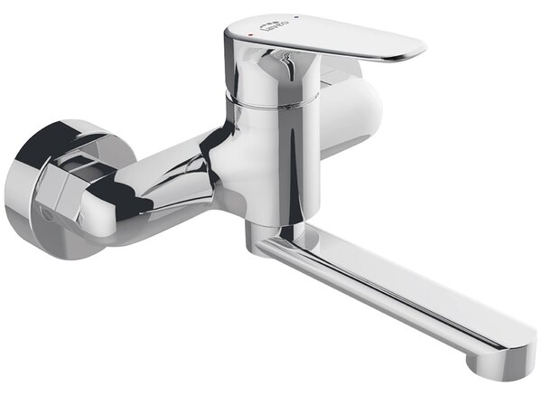 Laveo Rondo, umývadlová batéria nástenná h-127, chrómová, LAV-BLX_050D