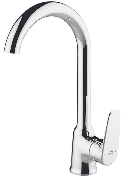 Laveo Rondo, kuchynská batéria stojaca h-302, chrómová, LAV-BLX_068D
