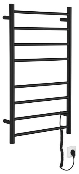 Sapho Sapho, REDONDO elektrický sušiak uterákov, guľatý, 500x900 mm, 75 W, čierny matná, ER220BV