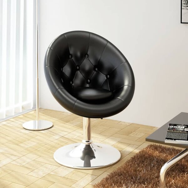 Barová stolička čierna umelá koža