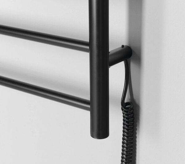Sapho Sapho, REDONDO elektrický sušiak uterákov, guľatý, 500x900 mm, 75 W, čierny matná, ER220BV