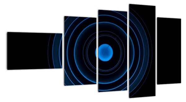 Modré kruhy - obraz (Obraz 110x60cm)