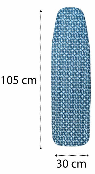 Erga Model 103, žehliaca doska 125x33,5x87 cm, strieborná-modrý vzor, ERG-SEP-10DESPRMOD103
