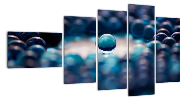 Obraz modré sklenené guľôčky (Obraz 110x60cm)