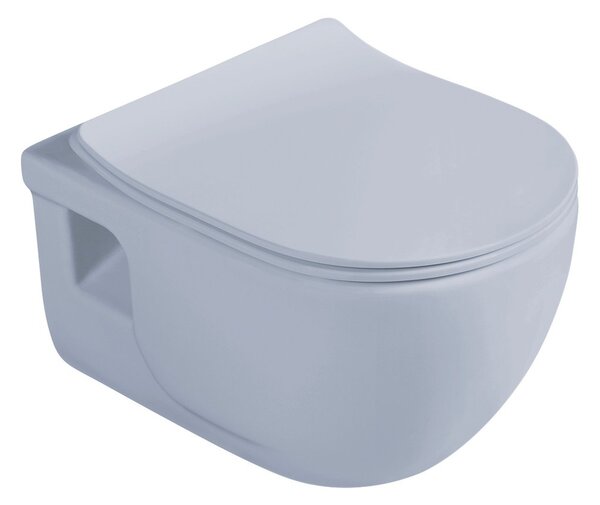 Sapho Sapho, AVVA Slim WC sedátko s pomalým zatváraním, svetlo modrá matná, 100787-107