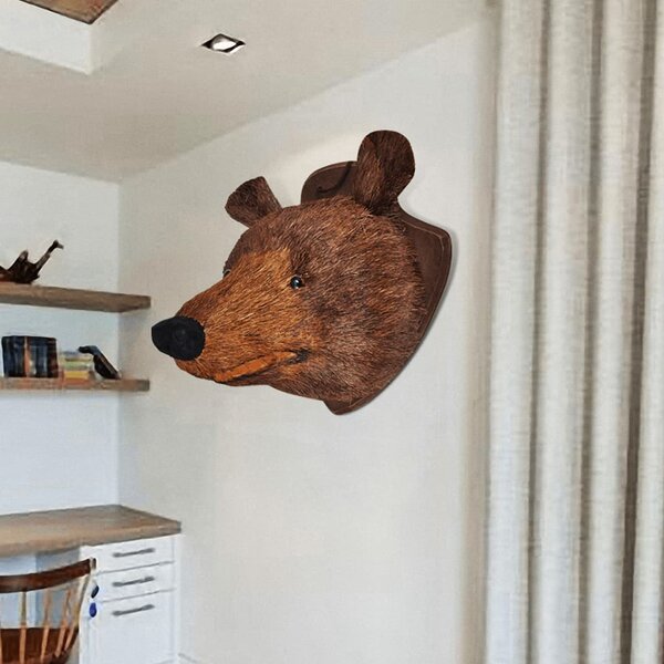 Nástenná dekorácia, medvedia hlava s realistickým vzhľadom
