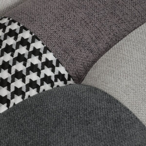 Hojdacie kreslo FABIAN II — látka, čiernobiely patchwork