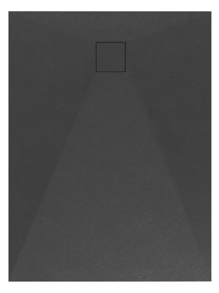 Gamma Erga Oldaf, SMC obdĺžniková sprchová vanička 100 x 70 cm, čierna matná, ERG-GMA-OL-70100BK