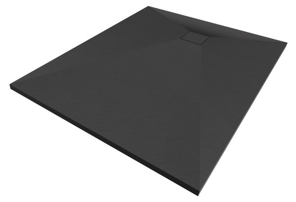 Gamma Erga Oldaf, SMC obdĺžniková sprchová vanička 100 x 70 cm, čierna matná, ERG-GMA-OL-70100BK
