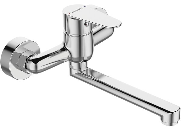 Kuchinox Fresno, nástenná umývadlová batéria L-222, 150 mm, chrómová, LAV-BQF_050D