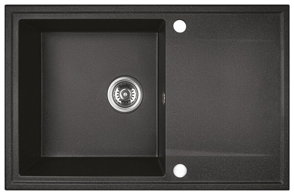 Kuchinox Hunter, 1-komorový granitový drez 670x440x180mm, čierna, LAV-SBU_711T