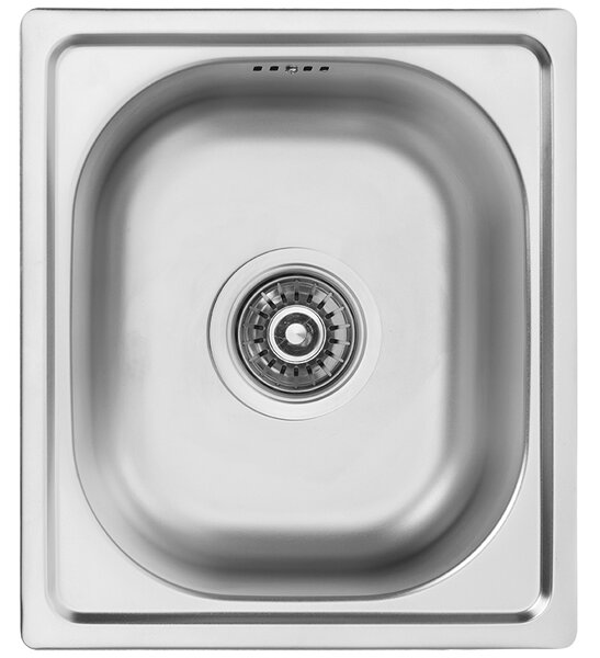 Kuchinox Mika, 1-komorový nerezový drez 330x380x180 mm, hladký dekor, oceľová, LAV-SQB_010T
