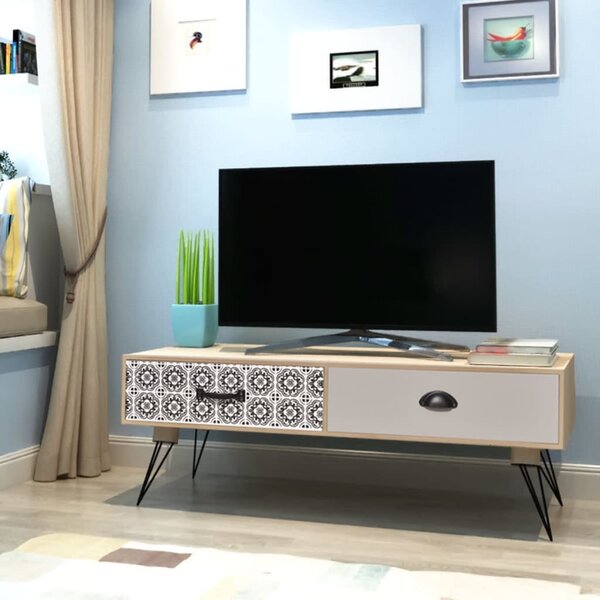 Stolík na televízor, 100x40x35 cm, hnedý