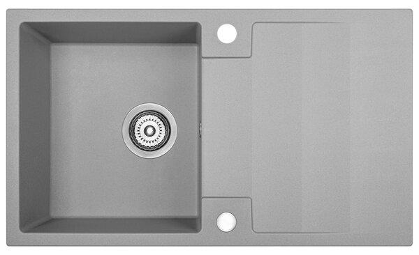 Kuchinox Rab, 1-komorový granitový drez 760x440x160 mm, šedá, LAV-SBF_511Y