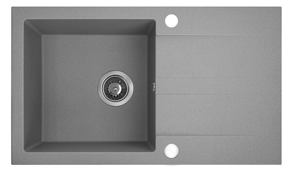 Kuchinox Shire, 1-komorový granitový drez s odkvapkávačom 760x440x185 mm, šedá, LAV-SBS_511Y