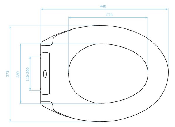 Kuchinox Standard, WC sedadlo 448x373 mm, duroplast, pomalé zatváranie, biela, LAV-ADA_601E