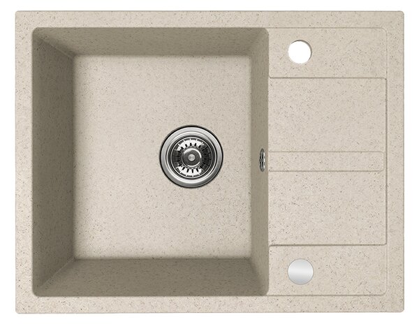 Kuchinox Viti, 1-komorový granitový drez 560x440x175 mm + sifón, béžová, LAV-SBX_413Y
