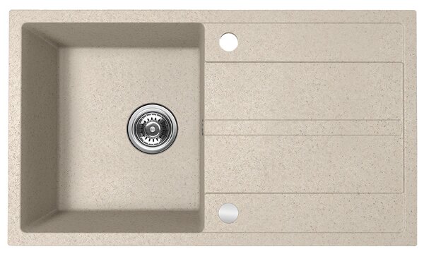 Kuchinox Viti, 1-komorový granitový drez 760x440x175 mm + sifón, béžová, LAV-SBX_411Y