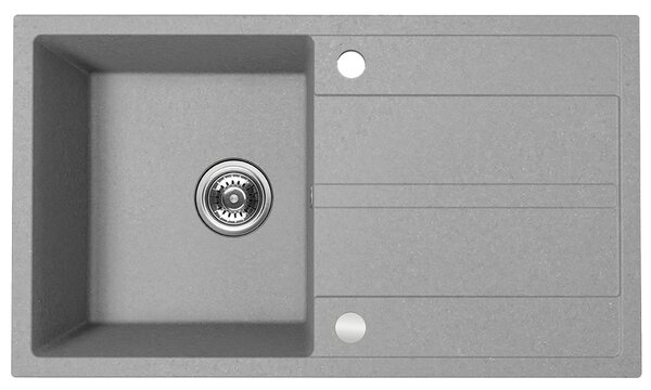 Kuchinox Viti, 1-komorový granitový drez 760x440x175 mm + sifón, šedá, LAV-SBX_511Y