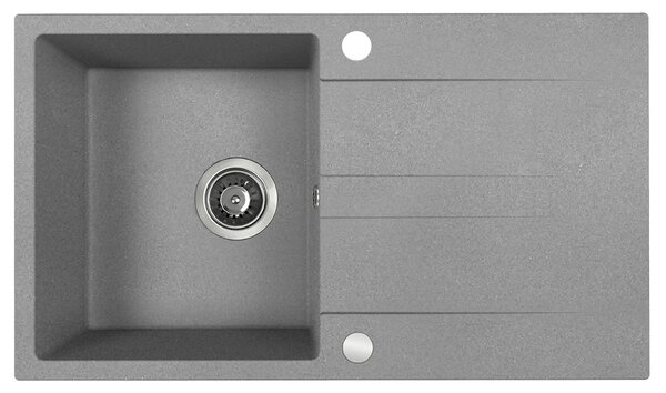 Kuchinox Laut, 1-komorový granitový drez 760x440x174 mm + sifón, šedá, LAV-SBZ_511Y