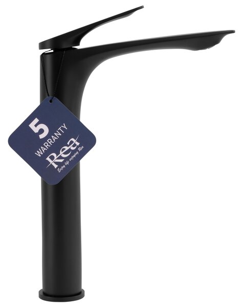 Rea Avalon, vysoká umývadlová batéria h-305, čierna matná, REA-B1126