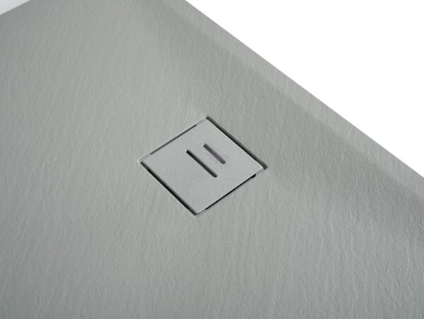 Erga Hyper, SMC sprchová vanička 90x70x2,6 cm + sifón, šedá matná, ERG-V06-SMC-7090S-GR