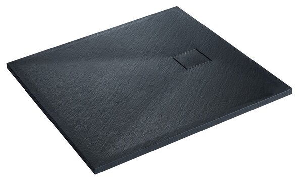 Erga Hyper, SMC sprchová vanička 70x70x2,6 cm + sifón, čierna matná, ERG-V06-SMC-7070S-BK