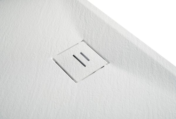 Erga Hyper, SMC sprchová vanička 90x70x2,6 cm + sifón, biela matná, ERG-V06-SMC-7090S-WH
