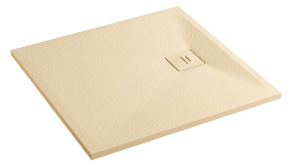 Erga Hyper, SMC sprchová vanička 100x70x2,6 cm + sifón, béžová matná, ERG-V06-SMC-7010S-BG