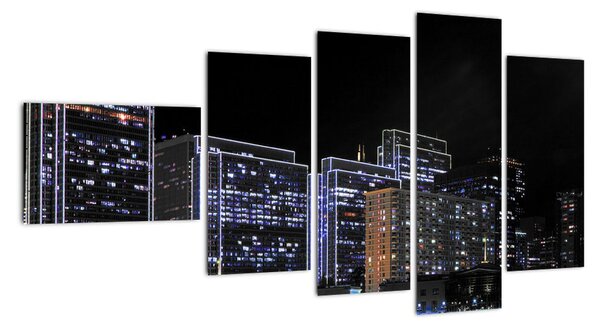 Obraz nočného mesta (Obraz 110x60cm)