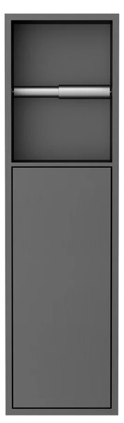 Sapho Sapho, INSERTA zapustený držiak na toaletný papier, 600x170mm, nerezová ocel, gun metal, 1301-60B