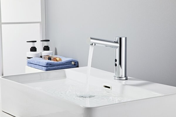 Aqualine Aqualine, Senzorová stojanková batéria 6V DC (4xAA), brúsená oceľ, PS608