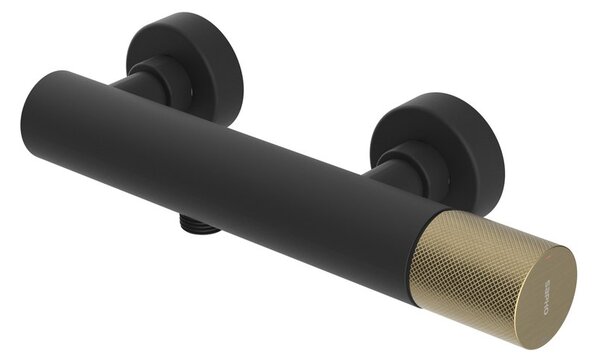 Sapho Sapho, ULTRATAP nástenná sprchová batéria, čierná mat/zlato mat, UT011TBG