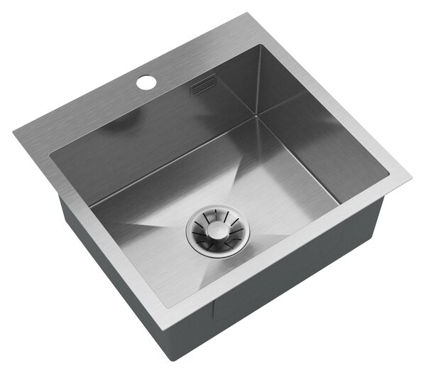 Gamma Gamma, 1-komorový oceľový drez 480x450x210 mm, brúsená oceľ, GMA-S4845-CH