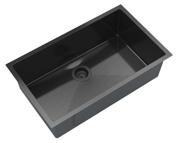 Gamma Gamma, 1-komorový nerezový drez 750x450x210 mm, čierna, GMA-S7545-BK