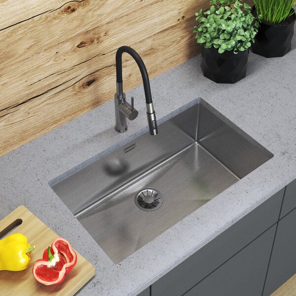 Gamma Gamma, 1-komorový nerezový drez 750x450x210 mm, oceľová, GMA-S7545-CH