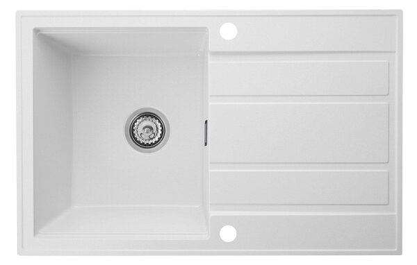 Gamma Modern 8050, 1-komorový granitový drez 790x500x210 mm, biela, GMA-ZM-8050-WH