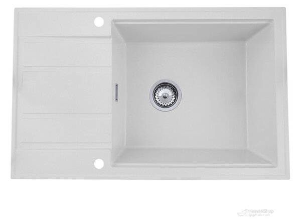 Gamma Modern 8010, 1-komorový granitový drez 800x500x210 mm, biela, GMA-ZM-8010-WH