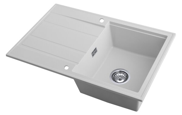 Gamma Modern 8050, 1-komorový granitový drez 790x500x210 mm, biela, GMA-ZM-8050-WH
