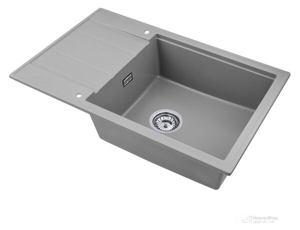 Gamma Modern 8010, 1-komorový granitový drez 800x500x210 mm, šedá, GMA-ZM-8010-G
