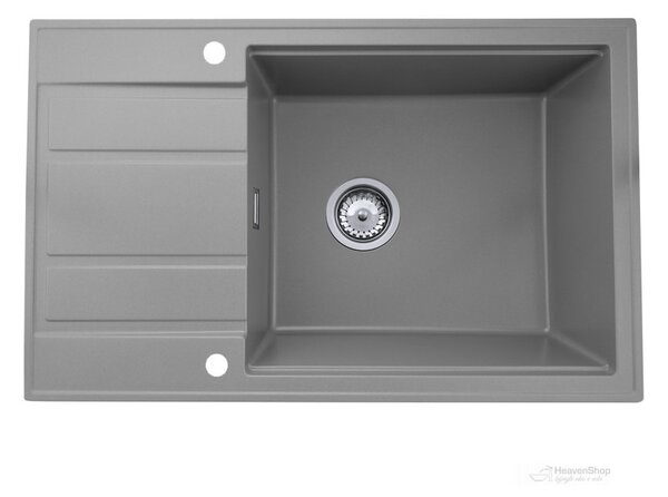 Gamma Modern 8010, 1-komorový granitový drez 800x500x210 mm, šedá, GMA-ZM-8010-G