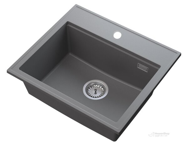 Gamma Modern 5055, 1-komorový granitový drez 560x500x210 mm, šedá, GMA-ZM-55-G