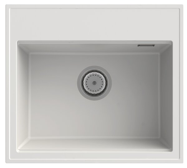 Gamma Modern 5055, 1-komorový granitový drez 560x500x210 mm, biela, GMA-ZM-55-WH