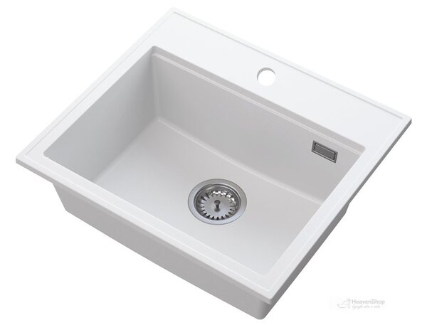 Gamma Modern 5055, 1-komorový granitový drez 560x500x210 mm, biela, GMA-ZM-55-WH