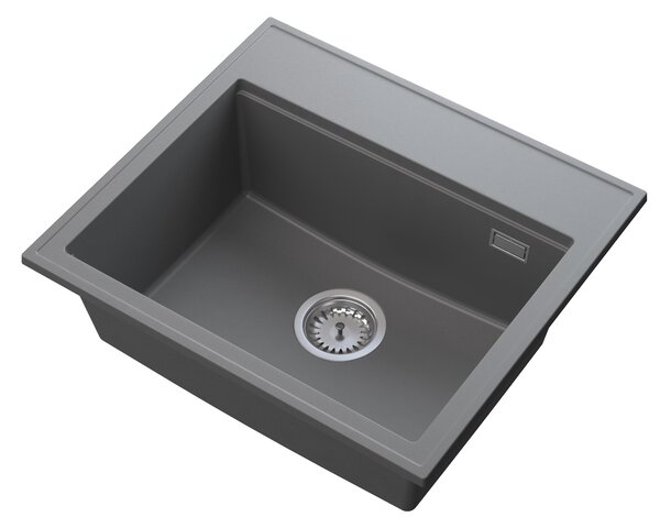 Gamma Modern 5055, 1-komorový granitový drez 560x500x210 mm, šedá, GMA-ZM-55-G
