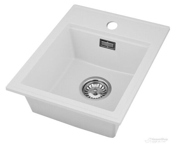 Gamma Modern 4050, 1-komorový granitový drez 400x500x180 mm, biela, GMA-ZM-4050-WH