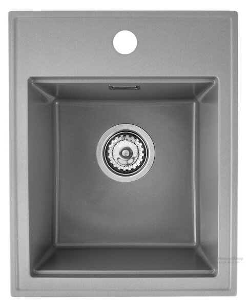 Gamma Modern 4050, 1-komorový granitový drez 400x500x180 mm, šedá, GMA-ZM-4050-G
