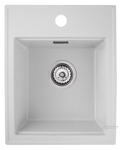 Gamma Modern 4050, 1-komorový granitový drez 400x500x180 mm, biela, GMA-ZM-4050-WH